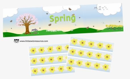 ‘spring’ Display Banner And Borders - Tree, HD Png Download, Transparent PNG