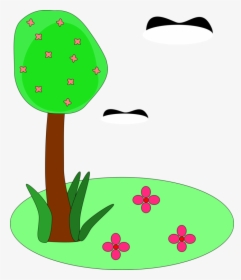 Spring - Trees - Clipart - Trees And Flowers Clipart, HD Png Download, Transparent PNG