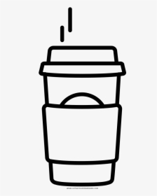 Coffee Starbucks Coloring Page, Printable Coffee Starbucks - Latte Clipart Black And White, HD Png Download, Transparent PNG