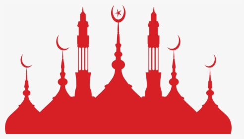 Silhouette Mosque Islamic Architecture Church Red Clipart - Eid Ul Fitr Card Designs, HD Png Download, Transparent PNG