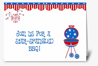 Patriotic Barbecue Invitation Greeting Card, HD Png Download, Transparent PNG