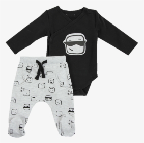 Baby Boy S Bodysuit & Trouser Set - Long-sleeved T-shirt, HD Png Download, Transparent PNG