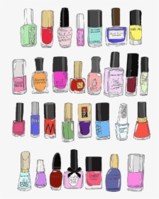 Makeup Tumblr Png - Draw Nail Polish Bottle, Transparent Png, Transparent PNG
