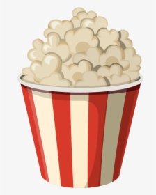 Popcorn Vector Bucket - Popcorn Bucket Png, Transparent Png, Transparent PNG