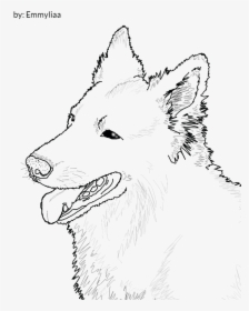 Trench Drawing Shepard - White Shepherd Dog Drawings, HD Png Download, Transparent PNG