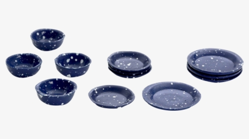 1 Inch Scale Blue Spatter Dollhouse Dish Set - Circle, HD Png Download, Transparent PNG