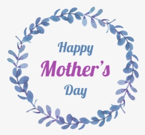 Special Mother S Day Watercolor Wreath Vector, Special, - Wreath Vector Png Blue, Transparent Png, Transparent PNG