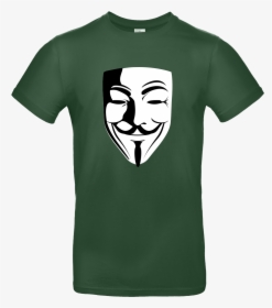 Guy Fawkes T-shirt B&c Exact - Guy Fawkes Mask, HD Png Download, Transparent PNG