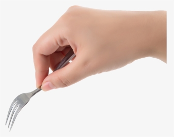 Transparent Hand Holding Something Clipart - Hand Holding Fork Png, Png Download, Transparent PNG