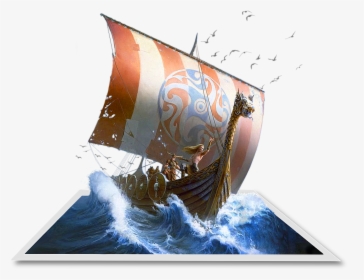 Viking Ship Art , Png Download - Viking Ship Art, Transparent Png, Transparent PNG