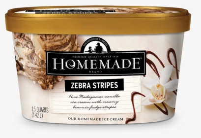 Homemade Brand Zebra Stripes Ice Cream 48oz - Homemade Caramel Latte Ice Cream, HD Png Download, Transparent PNG