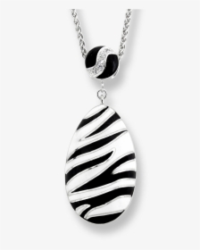 Nicole Barr Designs Sterling Silver Zebra Stripes Necklace-white - Locket, HD Png Download, Transparent PNG