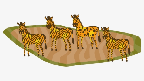 Vector Illustration Of African Striped Zebra Horses, HD Png Download, Transparent PNG
