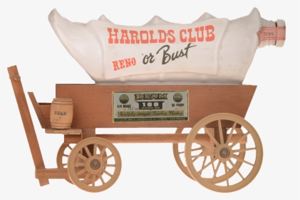 Jim Beam Bourbon Harolds Club Reno Or Bust Covered - Cart, HD Png Download, Transparent PNG