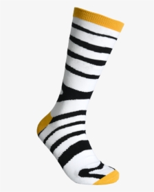 Zebra Stripe Sock - Sock, HD Png Download, Transparent PNG