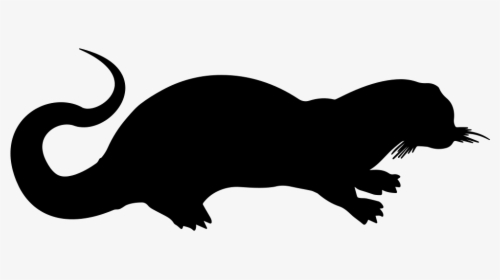 Sea Weasel Mammal Shape - Ferret Silhouette Png, Transparent Png, Transparent PNG