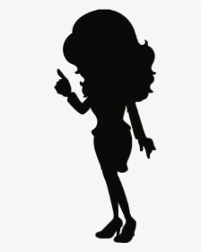 Cartoon Clip Art - Black Shadow Cartoon Girl, HD Png Download, Transparent PNG