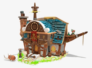 Stylized Pirate House - Stylized Pirate Crane, HD Png Download, Transparent PNG