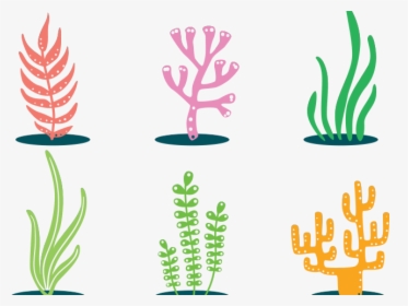 Seaweed Clipart Colorful - Colorful Cartoon Seaweed Clipart, HD Png Download, Transparent PNG