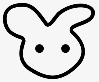 Bunny Head Clipart - Cartoon White Bunny Png, Transparent Png, Transparent PNG