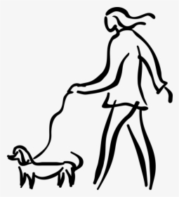 Vector Illustration Of Dog Owner Walks Family Pet Dog - Life Begin At Forty, HD Png Download, Transparent PNG