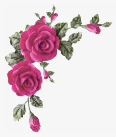 Valentina Touchofroses El76 - Pink Rose Corner Border Design, HD Png Download, Transparent PNG