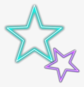 #mq #blue #purple #stars #star #neon - Vietnam Flag Clipart Black And White, HD Png Download, Transparent PNG