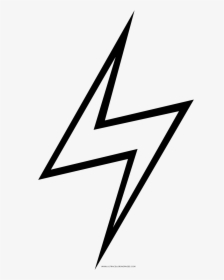 Lightning Bolt Coloring Page - Electricity Drawing, HD Png Download, Transparent PNG