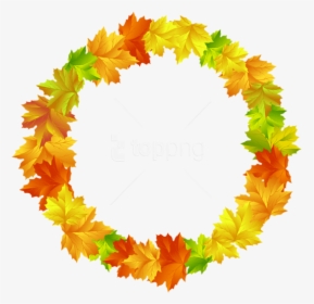 Shell Clipart Frame - Border Fall Leaves Png, Transparent Png, Transparent PNG