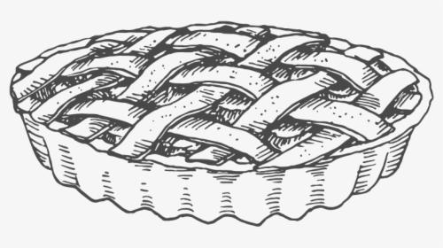 Pie Drawing Black And White, HD Png Download, Transparent PNG