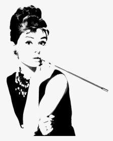 Breakfast At Tiffany S Wall Decal Silhouette Poster - Audrey Hepburn, HD Png Download, Transparent PNG