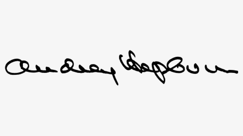 Audrey Hepburn Autograph Png, Transparent Png, Transparent PNG