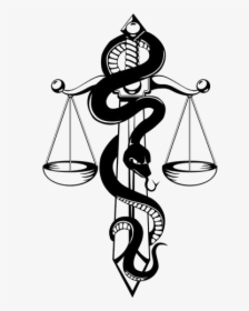 Snake Tattoo Png Image Transparent Background - Scales Of Justice Tattoo Design, Png Download, Transparent PNG