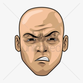 Editingsoftware Clipart Angry Man Face - Angry Man Face Cartoon, HD Png Download, Transparent PNG