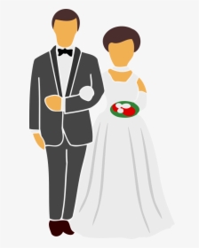 Bride And Groom - People Getting Married Clipart, HD Png Download, Transparent PNG