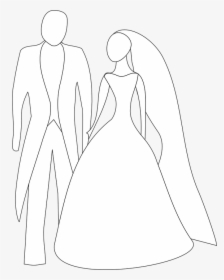 Bride, Groom, Couple, Love, Marriage, Romance - Bride And Groom Clipart, HD Png Download, Transparent PNG