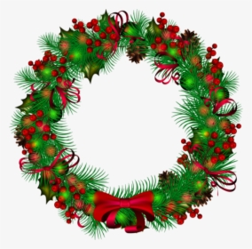Christmas Wreath Transparent Background, HD Png Download, Transparent PNG