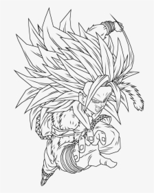Goku Ssj5 Coloring Pages 3 By Morgan - Goku Super Saiyan 5 Drawing, HD Png Download, Transparent PNG