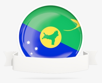 Flag With Empty Ribbon - Christmas Island Flag, HD Png Download, Transparent PNG