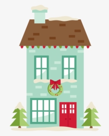 House Clipart Christmas - Christmas House Free Clipart, HD Png Download, Transparent PNG