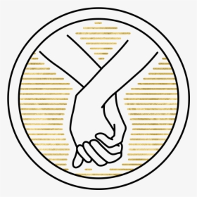 Dm Icon Hands Outline Gold - Circle, HD Png Download, Transparent PNG