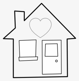 Heart Of The Home Svg Clip Arts - Outline Clipart Home, HD Png Download, Transparent PNG