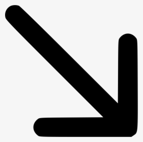 Direction Down Cross Cursor Missile Dart Comments - Arrow Pointing Diagonally Down, HD Png Download, Transparent PNG