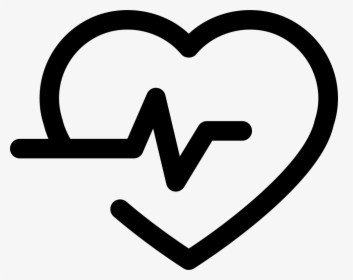 Lifeline In A Heart Outline - Heart Icon Outline Png, Transparent Png, Transparent PNG