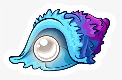 Mermaid Shell Pin Clothing Icon Id - Mermaid's Shell Clipart, HD Png Download, Transparent PNG