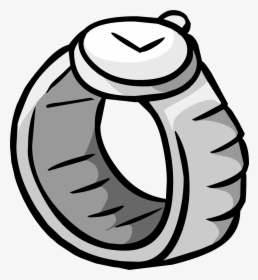 Silver Watch Clothing Icon Id - Gold Wristwatch Club Penguin, HD Png Download, Transparent PNG