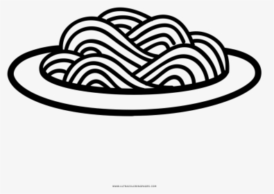 Spaghetti Coloring Page - Dibujo De Espagueti Para Colorear, HD Png Download, Transparent PNG