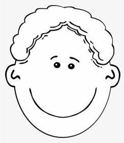 Clipart Boy Face Black And White, HD Png Download, Transparent PNG