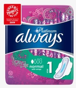 Always Platinum Normal Size 1 Sanitary Towels - Always Platinum, HD Png Download, Transparent PNG