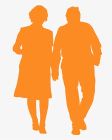 Elderly Couple Silhouette, HD Png Download, Transparent PNG